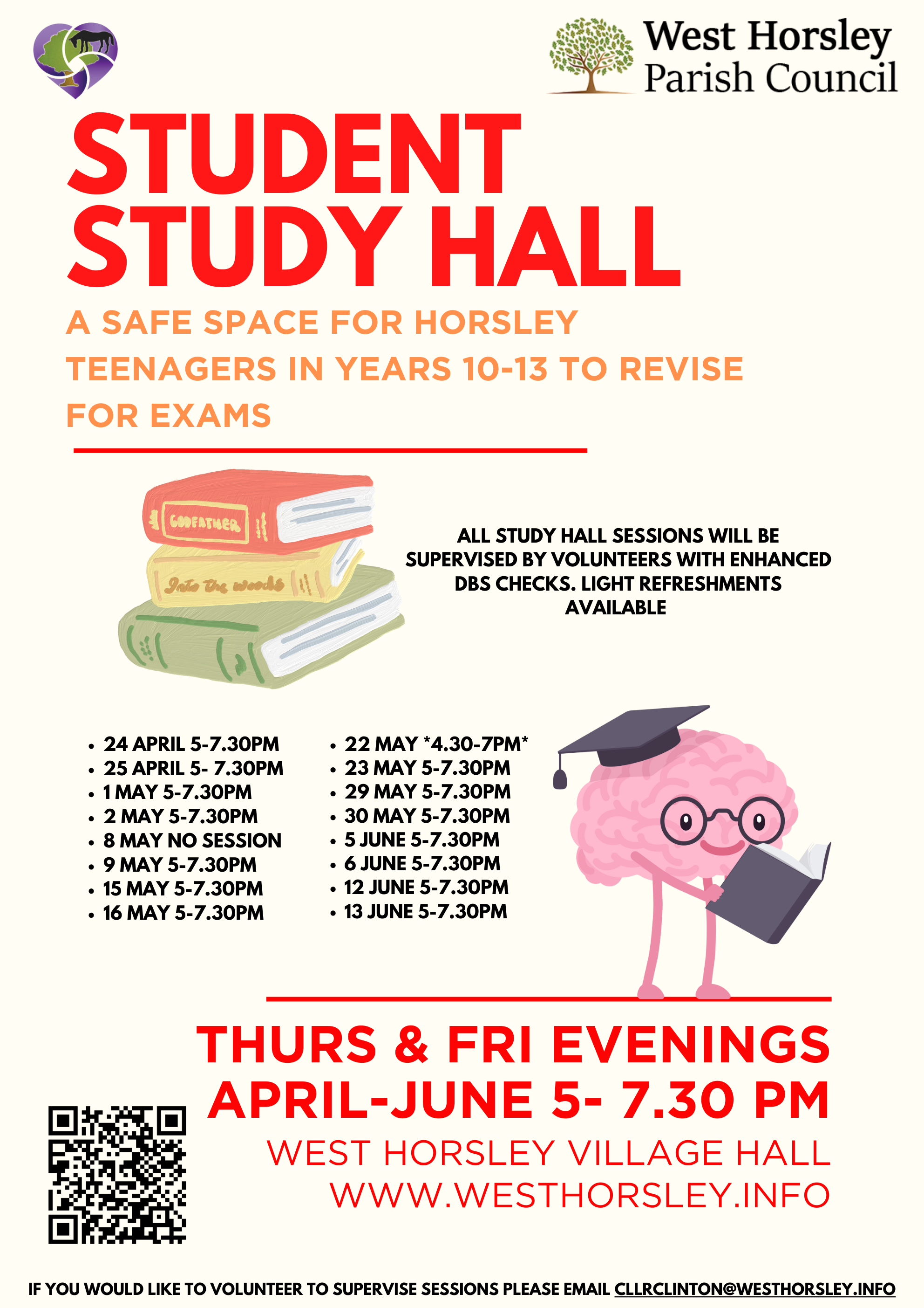 Student Study Hall Initiative Launches at West Horsley Village Hall