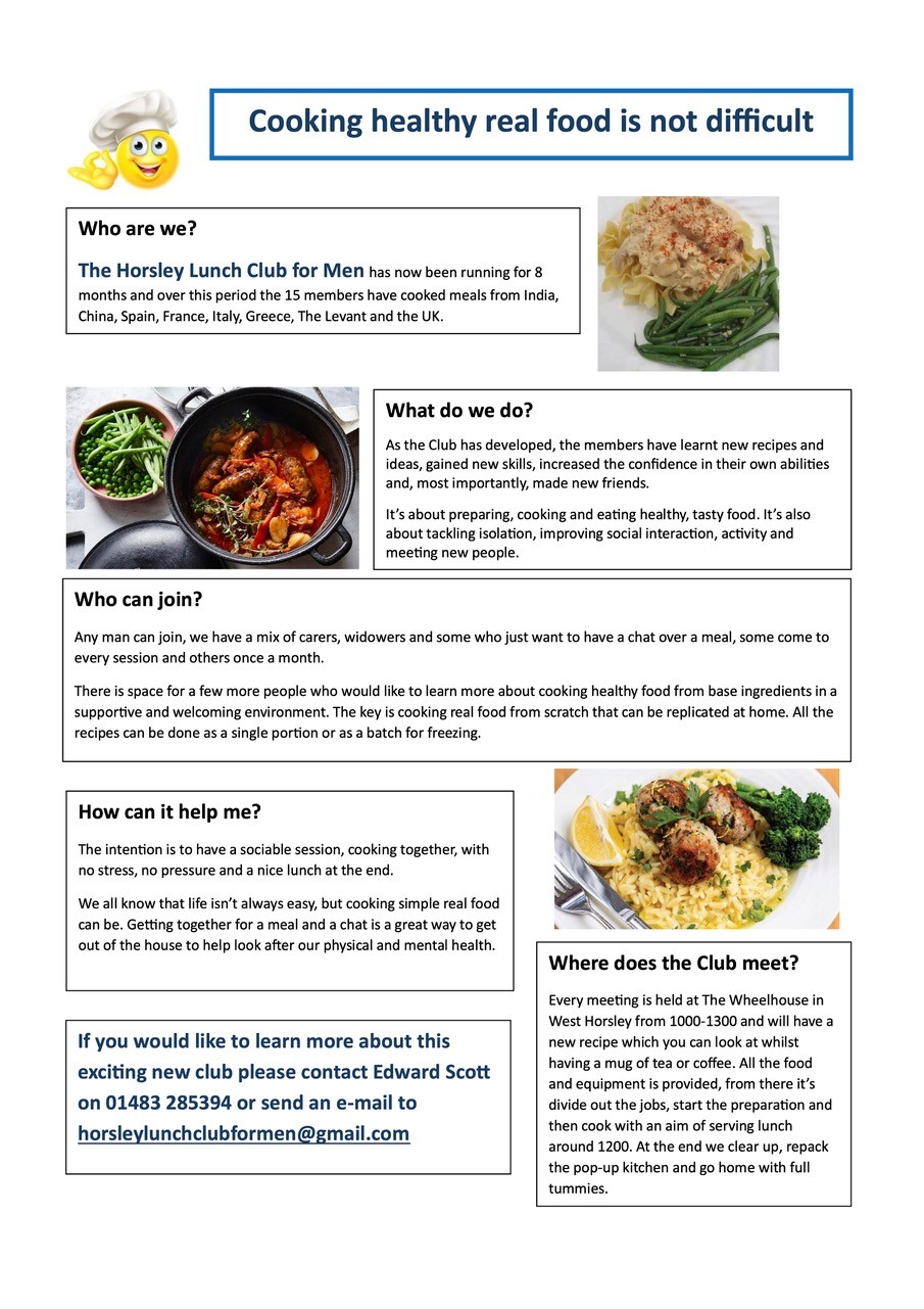 Horsley Lunch Club for Men Update