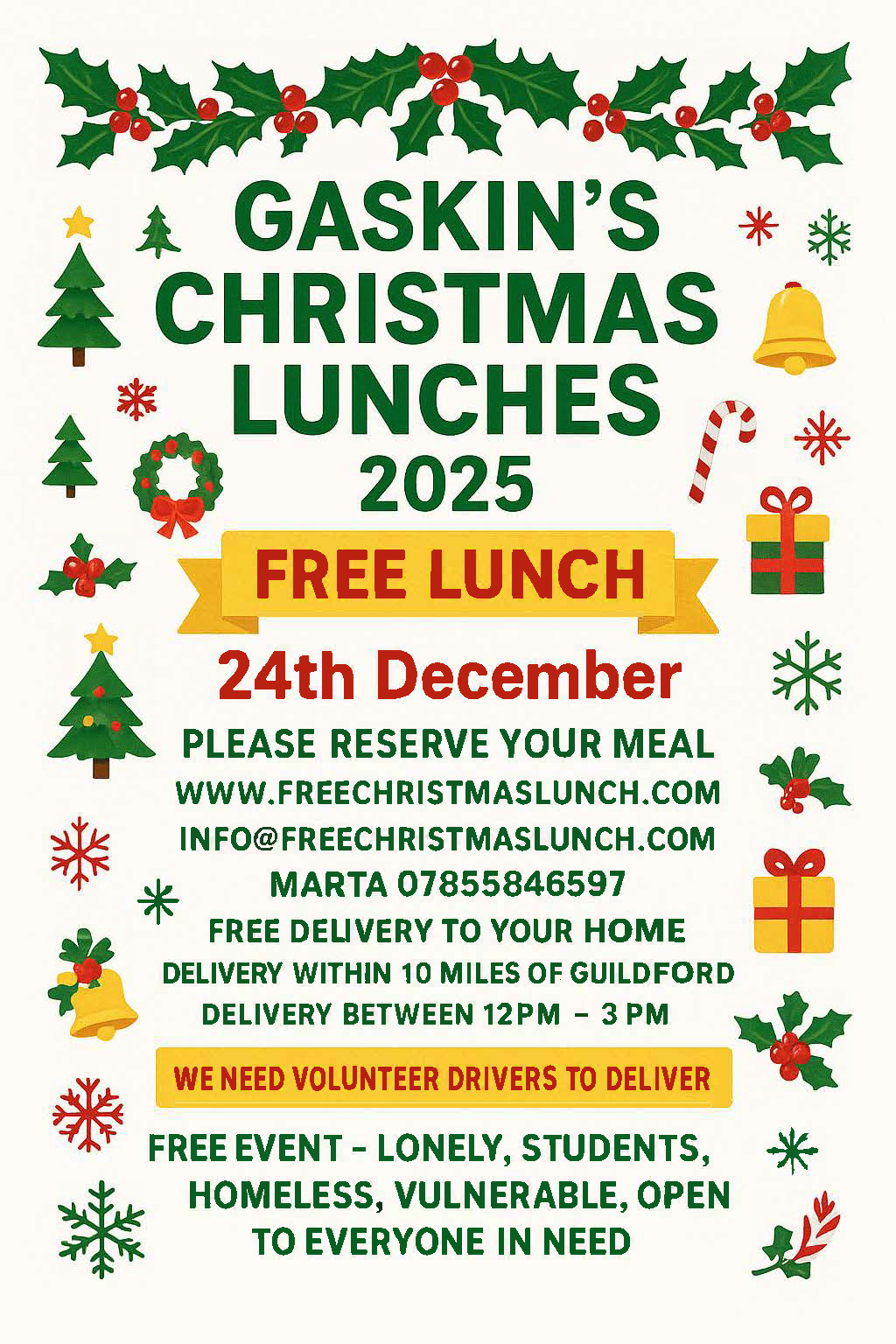 Free Christmas Lunches