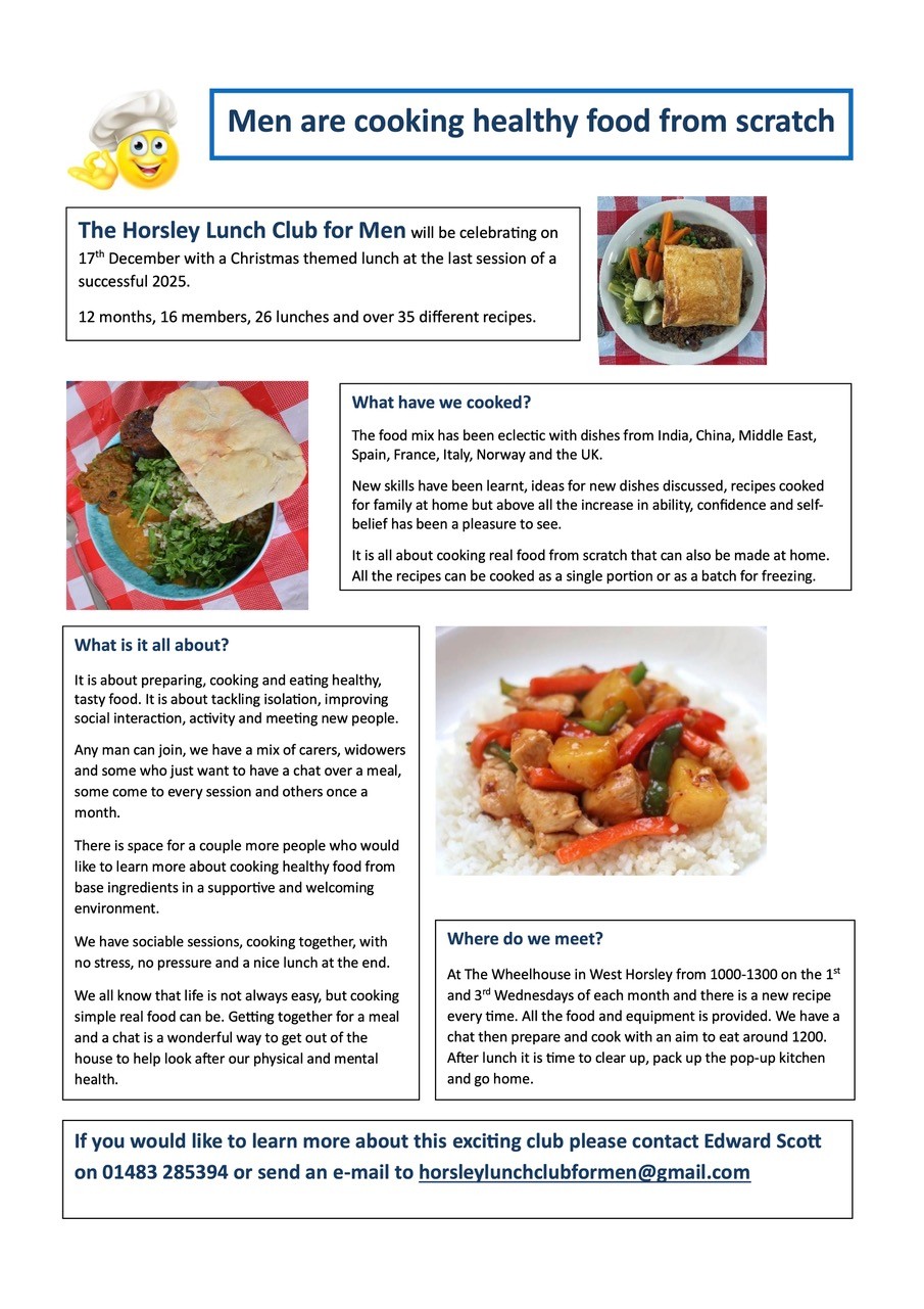 Horsley Lunch Club for Men Update