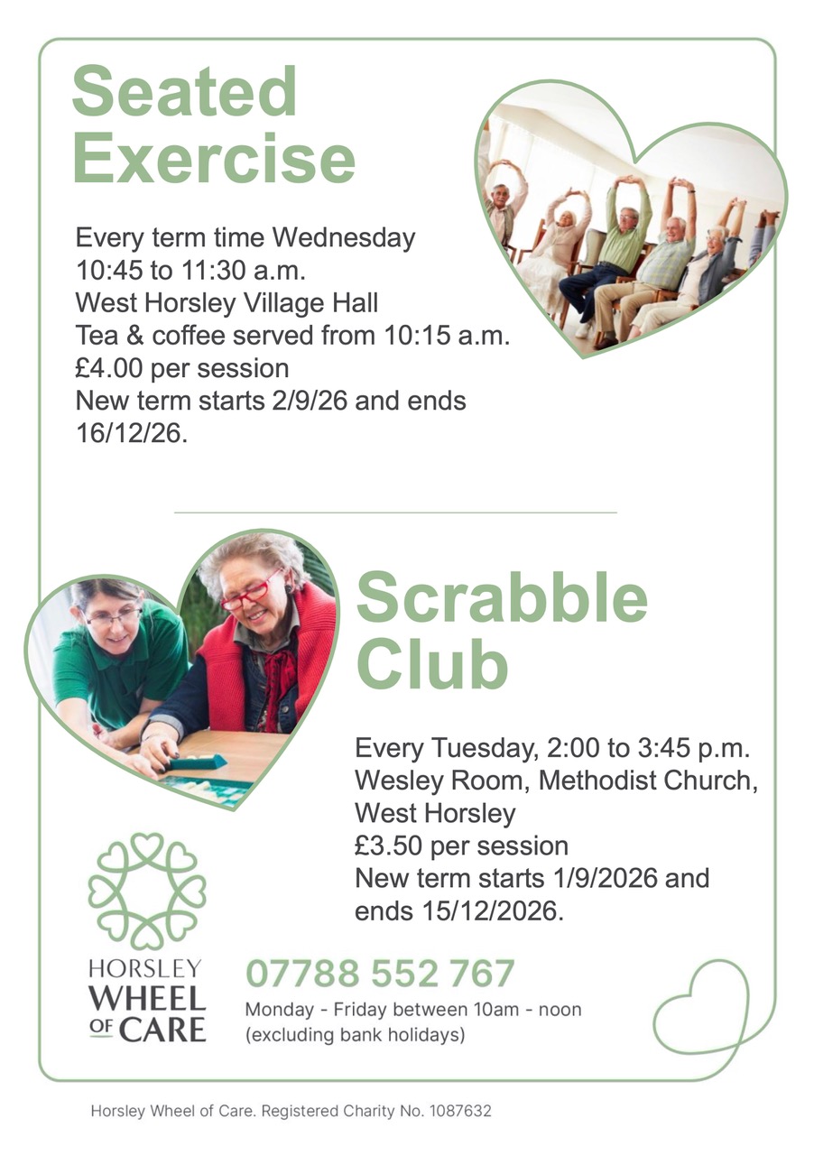 Seated Exercise and Scrabble Club